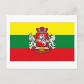 Litouwen Vlag w COA Briefkaart (Voorkant)