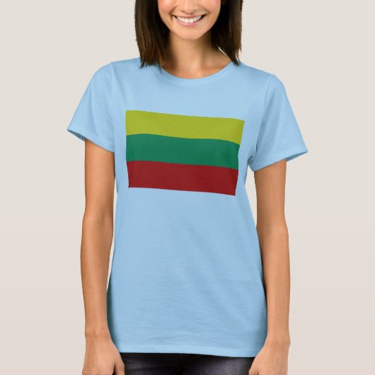 Litouwen vlag x kaart T-Shirt (Voorkant)
