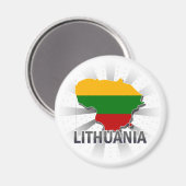 Litouwen Vlaggenkaart 2.0 Magneet (Voorkant / Achterkant)