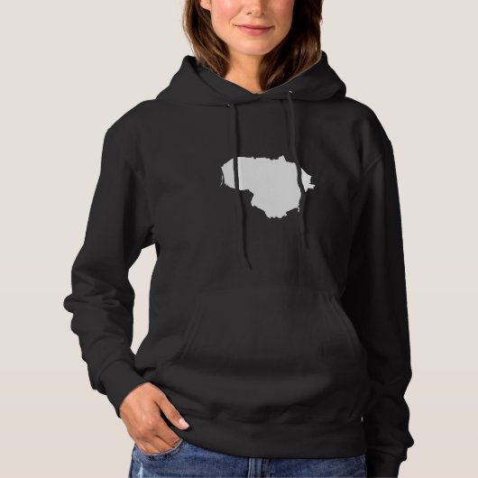 Litouwen Vlaggenkaart Hoodie (Voorkant)