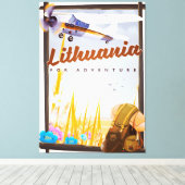 litouwen - Voor een avontuurlijk reisposter Canvas Afdruk (Insitu (Houten vloer))