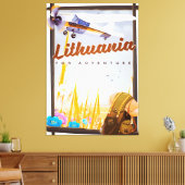litouwen - Voor een avontuurlijk reisposter Canvas Afdruk (Insitu (Woonkamer))