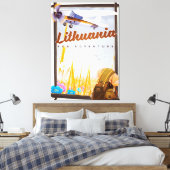 litouwen - Voor een avontuurlijk reisposter Canvas Afdruk (Insitu (Slaapkamer))