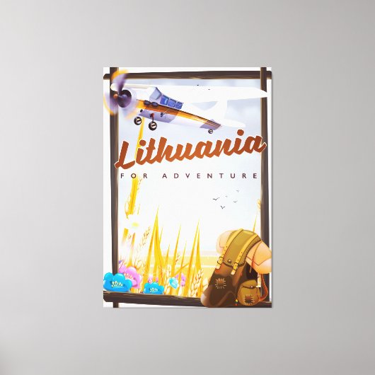 litouwen - Voor een avontuurlijk reisposter Canvas Afdruk (Voorkant)