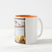litouwen - Voor een avontuurlijk reisposter Tweekleurige Koffiemok (Voorkant rechts)