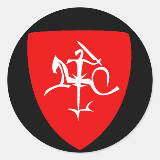 Litouwen Vytis Naujoji Lietuva Ronde Sticker (Voorkant)