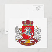 Litouwen Wapenmunt Briefkaart (Voorkant / Achterkant)