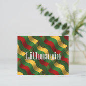 Litouwen Waving Flag Briefkaart (Staand voorkant)
