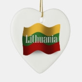 Litouwen Waving Flag Keramisch Ornament (Rechts)