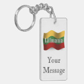 Litouwen Waving Flag Sleutelhanger (Voorkant Links)