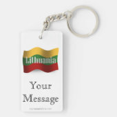 Litouwen Waving Flag Sleutelhanger (achterkant)
