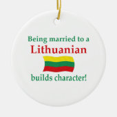 Litouws bouwtekenmerk keramisch ornament (Voorkant)