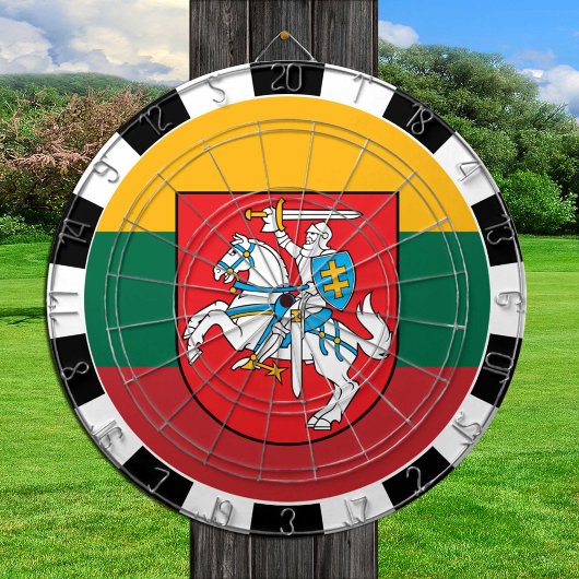 Litouws dartboard en Litouwse vlag/spelbord Dartbord