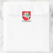 Litouws embleem ronde sticker (Tas)