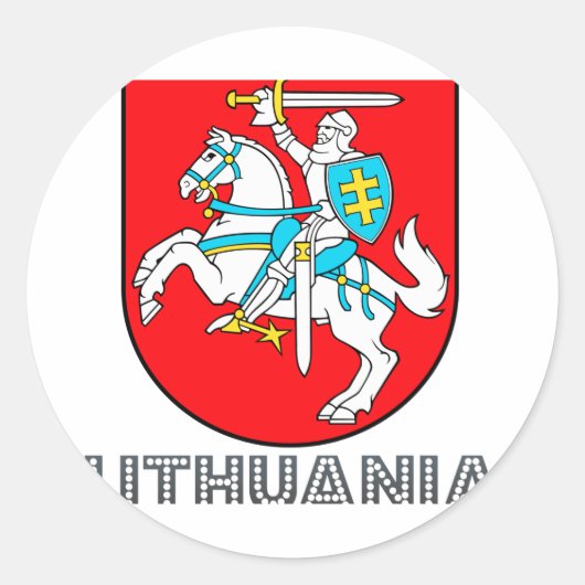 Litouws embleem ronde sticker (Voorkant)