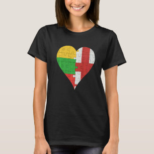 Litouws Engels vlaghart T-shirt