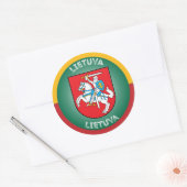 Litouws Erfgoed Embleem Ronde Sticker (Envelop)