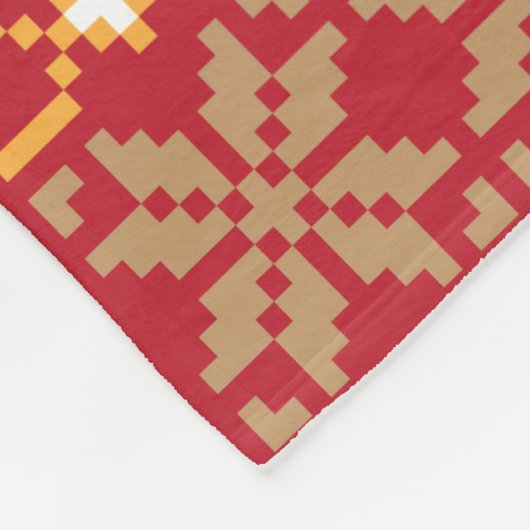 Litouws  Folk kunstgeometrisch sterrenpatroon Fleece Deken (Hoek)