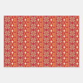 Litouws  Folk kunstgeometrisch sterrenpatroon Inpakpapier Vel (Voorkant 3)