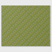 Litouws Folk-kunstgroen sterpatroon Cadeaupapier (Vlak)