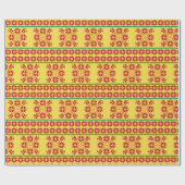  Litouws geometrisch folkpatroon Cadeaupapier (Vlak)