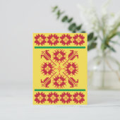 Litouws geometrisch volkskunstpatroon Briefkaart (Staand voorkant)