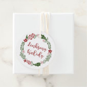 Litouws kerst met kerst, aangepast bedankjes labels (In situ)