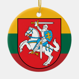 Litouws kerstboomversier keramisch ornament