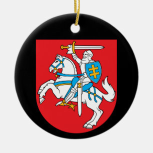 Litouws kerstboomversier keramisch ornament