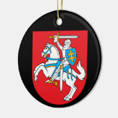 Litouws kerstboomversier keramisch ornament (Links)