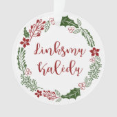 Litouws kerstfeest met linksmų Kalėdų Ornament (voorkant)