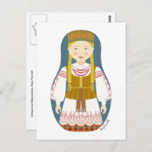 Litouws Matryoshka-Briefkaart Briefkaart (Voorkant / Achterkant)