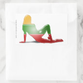 Litouws meisje silhouet vlag rechthoekige sticker (Tas)