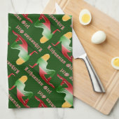 Litouws meisje Silhouette vlag Theedoek (Quarter Fold)