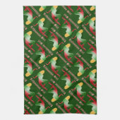 Litouws meisje Silhouette vlag Theedoek (Verticaal)