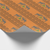 Litouws rendierbreipatroon cadeaupapier (Hoek)