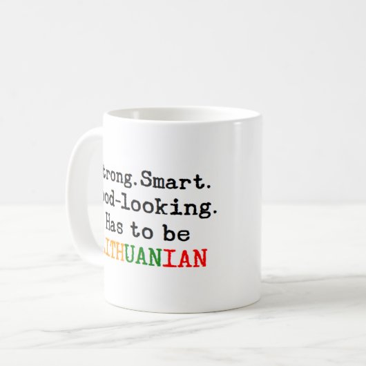 litouws sterk koffiemok (Voorkant links)