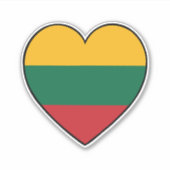 Litouws vlaghart sticker (Voorkant)