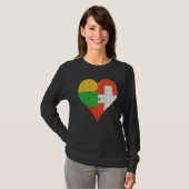 Litouws Zwitsers vlaghart T-shirt (Voorkant volledig)