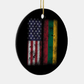 Litouwse Amerikaanse vlag Litouwen Lietuva Keramisch Ornament (Rechts)