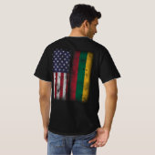 Litouwse Amerikaanse vlag Litouwen Lietuva T-shirt (Achterkant volledig)