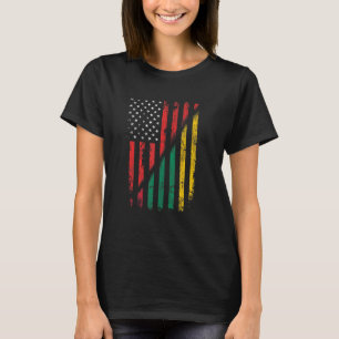 Litouwse Amerikaanse vlag Retro Style USA Litouwen T-shirt