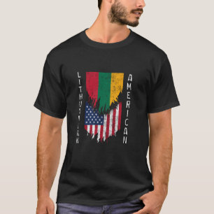Litouwse Amerikaanse vlaggen verscheurd Litouwen T-shirt