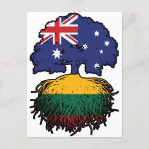 Litouwse Australische Australische boom in Litouwe Briefkaart