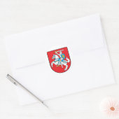 litouwse embleem ronde sticker (Envelop)