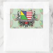 Litouwse en Amerikaanse vlag Rechthoekige Sticker (Tas)