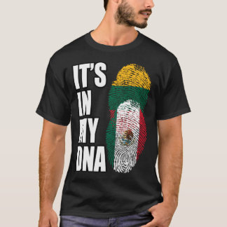 Litouwse en Mexicaanse DNA-vlag voor het erfgoed v T-shirt