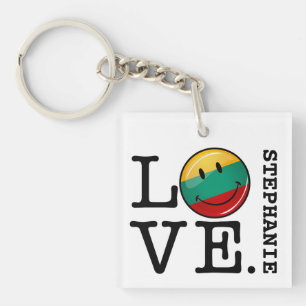 Litouwse glimlach vlag sleutelhanger
