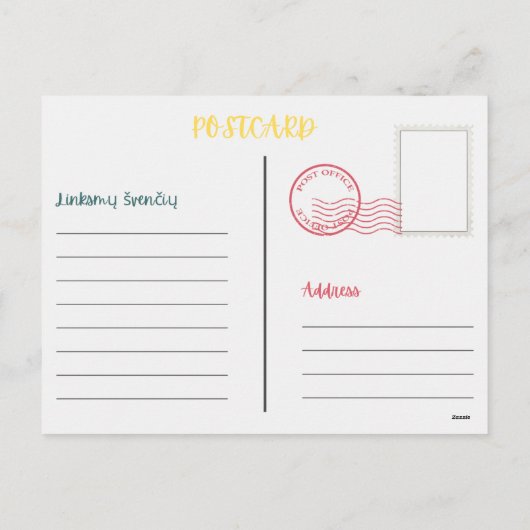 Litouwse kersttradities feestdagenkaart (Achterkant)