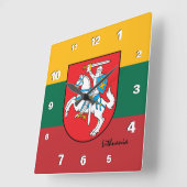 Litouwse klok, patriottisch huis, Litouwse vlag Vierkante Klok (Hoek)